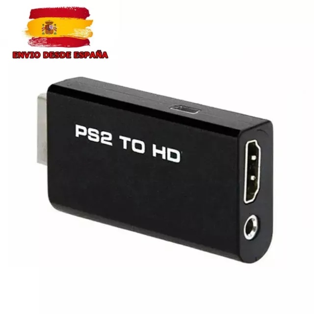 Adaptador Convertidor de PS2 a HDMI Audio y Video salida para HDTV y Jack 3,5 mm