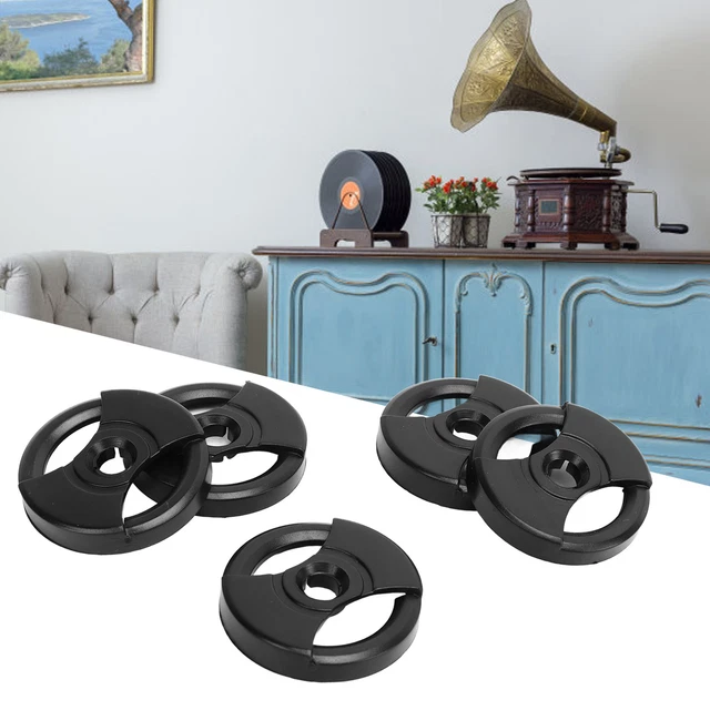5PCS Plastic Record Adapters 45RPM Turntable Adapter Gramophone Accessory Bl ND2