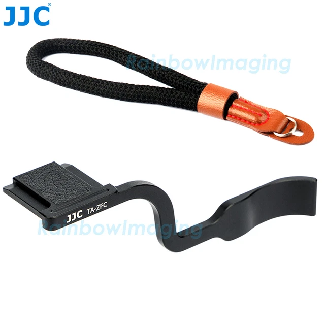 Z FC Thumb Grip ZFC Grip, JJC Metal Thumbs Up Grip for Nikon Z Fc + hand Strap