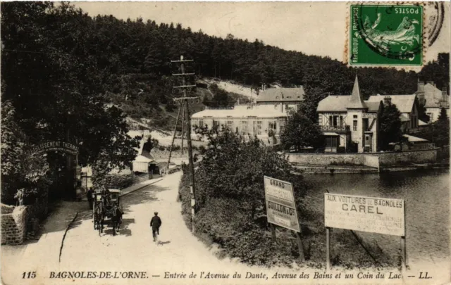 CPA BAGNOLES-de-l'ORNE - Entrée de l'Avenue du Dante Avenue des Bains (356557)