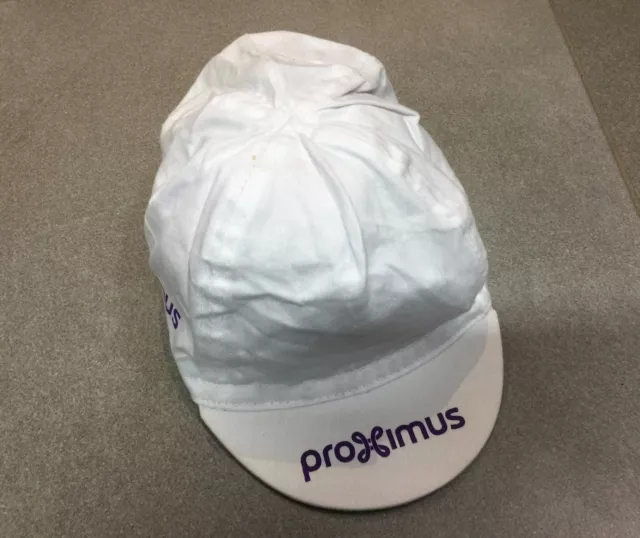 Casquette Cap Blanche Velo Cyclisme Belge Team Sponsor Proximus Belgique