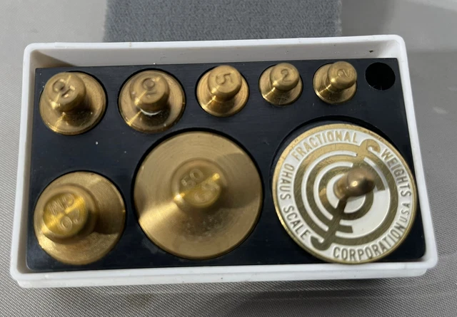 Vintage Ohaus Fractional Weights Incomplete