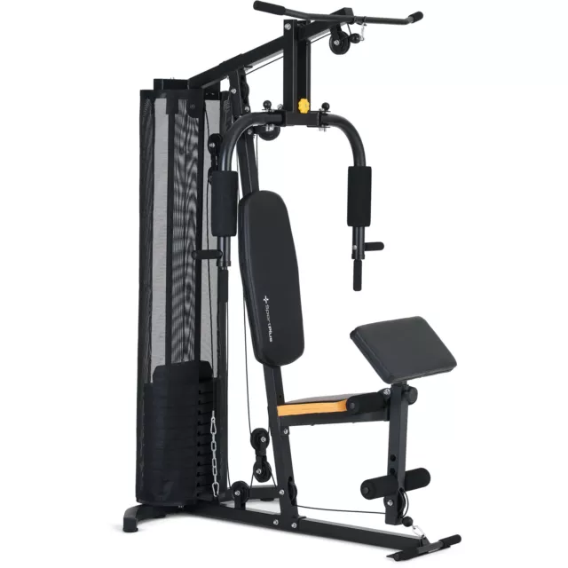 SportPlus Kraftstation Homegym Fitnessstation Multigym Latzugturm inkl. Gewichte