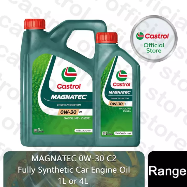 Castrol Magnatec 0W-30 C2 Car Engine Oil with Dualock Technology, 1 or 4 Litre