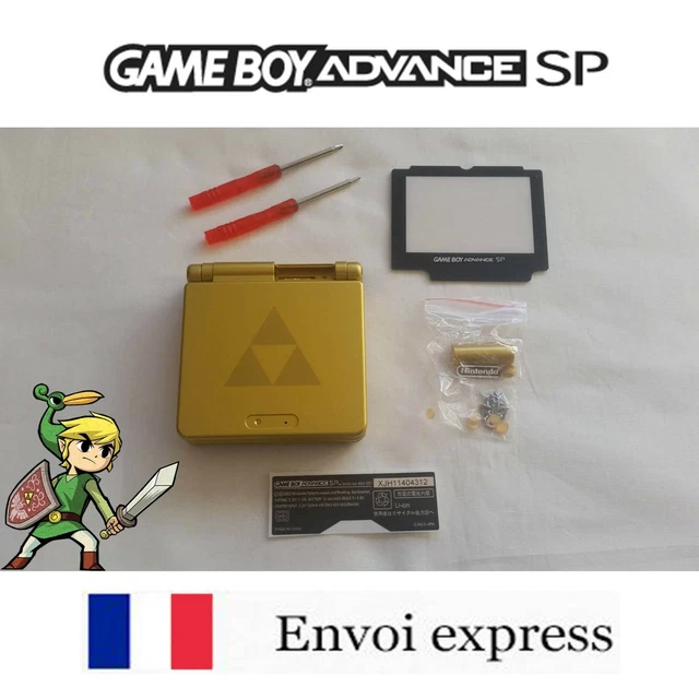 Coque GAME BOY ADVANCE SP or ZELDA edition NEUF NEW + Tournevis - Shell case GBA