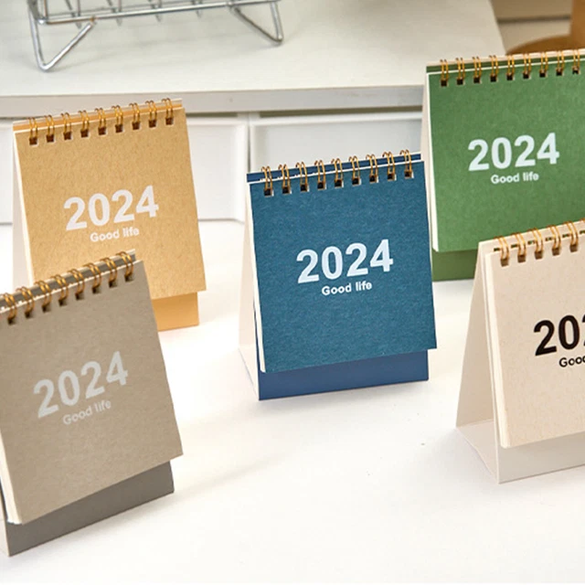 2024 MINI TABLE Desk Calendar Morandi Table Calendar Desktop Decoration