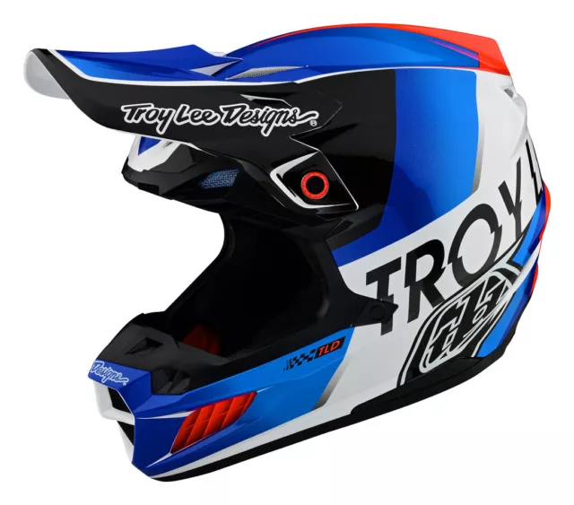 Troy Lee Designs Tld Se5 Composite Motocross Helmet - Qualifier White / Blue