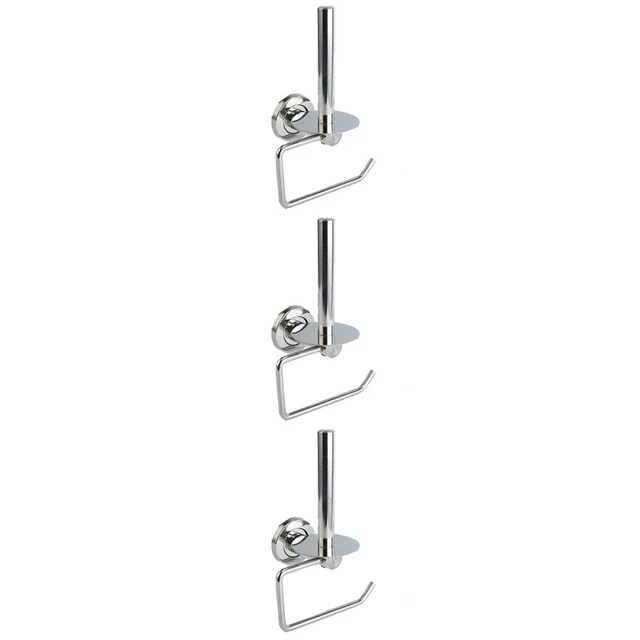 3 pezzi supporto carta igienica doppio uso acciaio inox supporto a rulli montaggio a parete