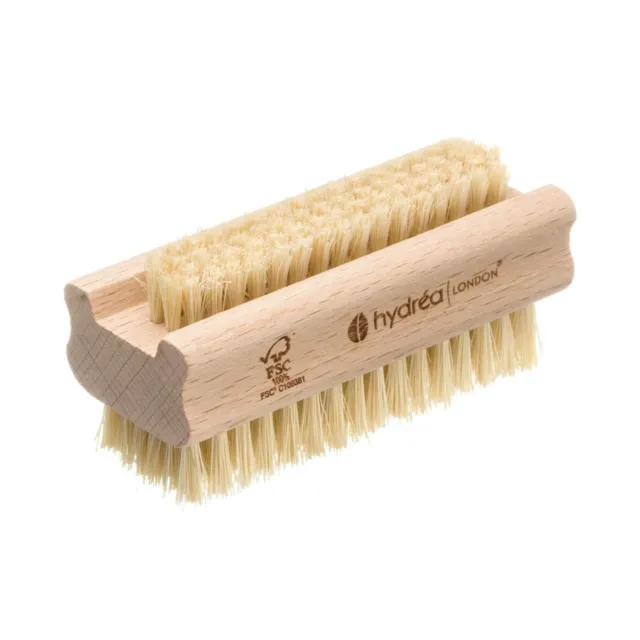 Hydrea London FSC® Certified Beechwood Wooden Nail Brush Strong Cactus Bristles