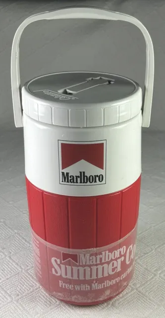 Vintage 1990 Marlboro Summer Cooler Promo Coleman 1/2 Gallon Water Jug #5590 NOS
