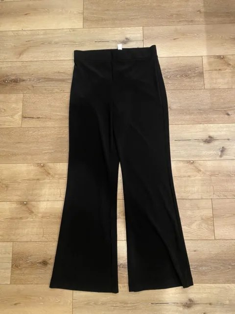 Joseph Ribkoff Classic Straight Pull On Black Stretch Wide Leg Pants Size 14