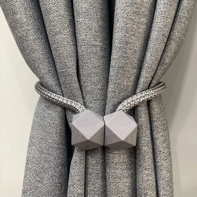 Beautiful Curtain Drapery Holdbacks Tiebacks Grey pack of  2 Pcs