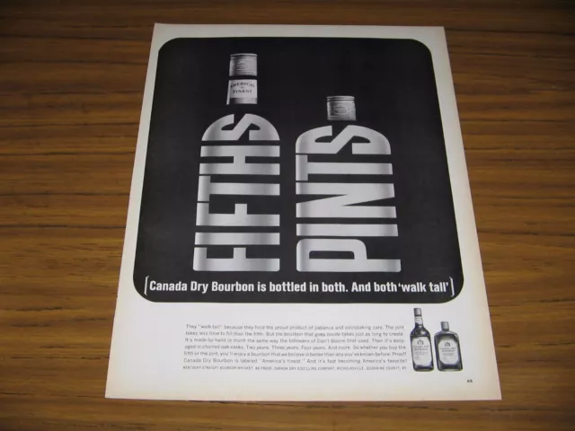 1963 Print Ad Canada Dry Bourbon Whiskey Nicholasville,KY