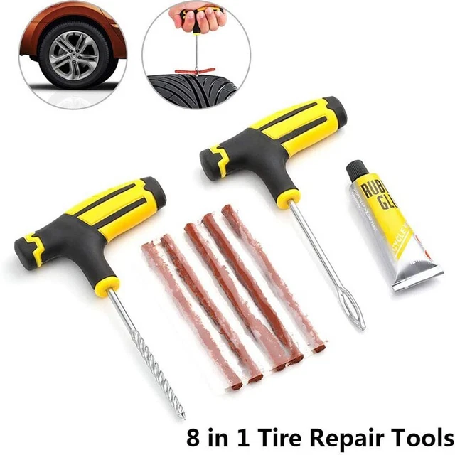 Car Tire Repair Tools Tire Repair Kit Rivet Tool Set Car Bicycle Tubeless Tire