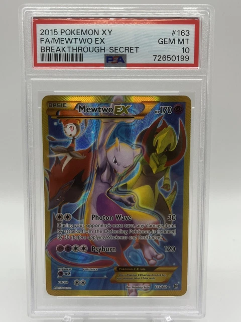 Pokemon Mewtwo EX 163/162 Full Art Secret 2015 XY Breakthrough GEM MINT PSA 10