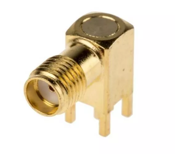 RS Pro Right Angle 50Î© PCB Mount SMA Connector, Solder Termination Coaxial