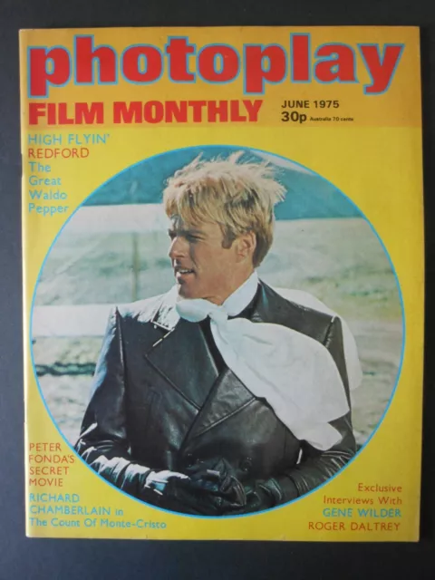 Vintage Photoplay Film Monthly June 1975 ROBERT REDFORD / ROGER DALTREY