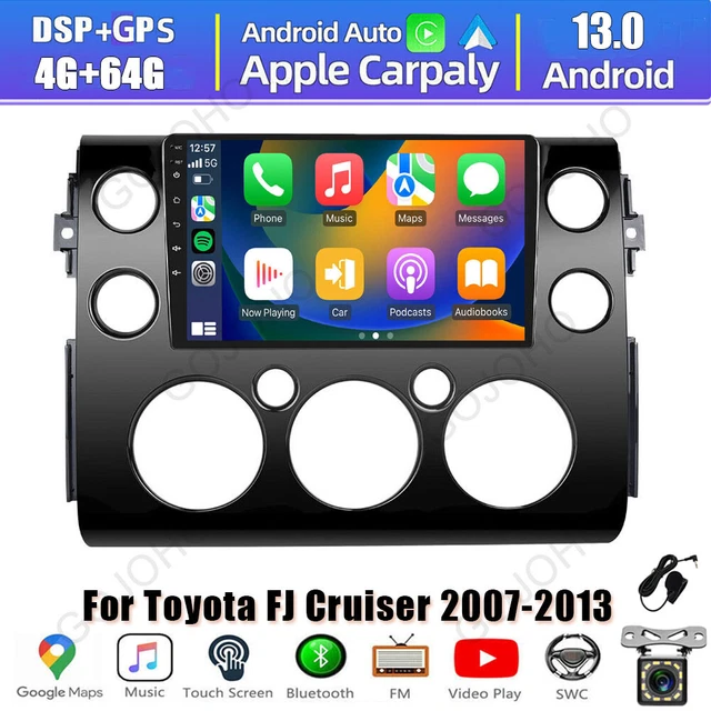 64GB ANDROID 13 Car Radio Stereo BT GPS CarPlay For Toyota FJ Cruiser 2007-2014