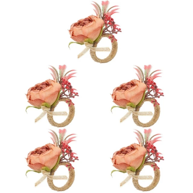 10 piezas Anillos para servilleta San Valentín Hebilla para fiesta
