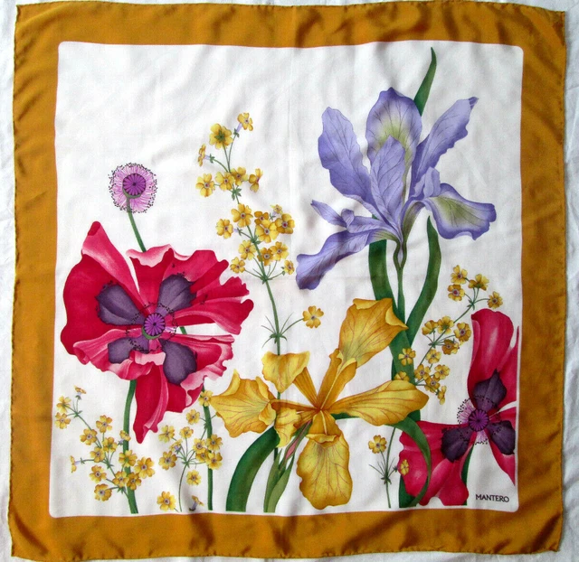 Foulard VENDÔME Paris En Soie Vintage - Motif Chasse à Courre, 84 X 87 Cm, Bordeaux, Occasion