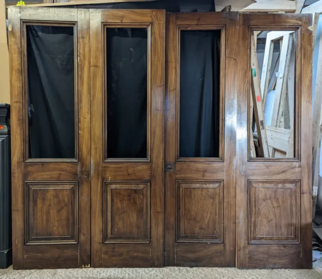 2 Pairs Of Doors / 4 Room Dividers Reclaimed Hardwood Internal Use Dp0432