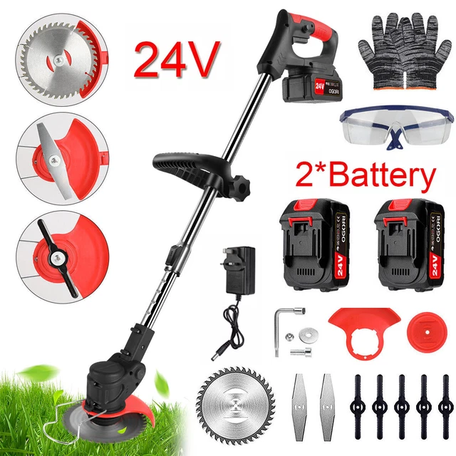 thumbnail image 2 of 24V Cordless Grass Trimmer & Garden Edger Kit - 2 Batteries, 800W, Multiple Attachments 2 of 5