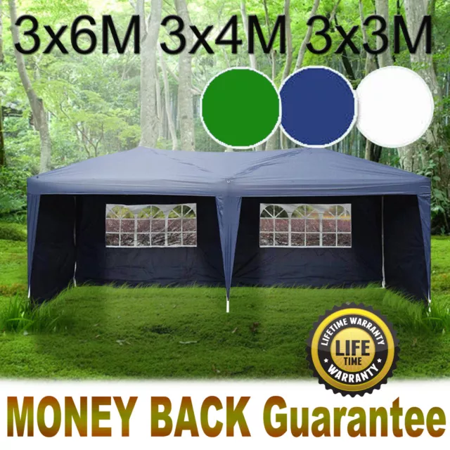 3M X 6M Garden Heavy Duty Waterproof Gazebo Marquee Full Party Tent / Side Walls