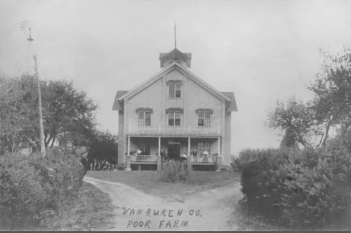 Poor Farm Van Buren County Hartford Michigan MI Reprint Postcard