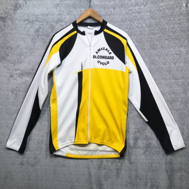 Maillot Veste Cycliste homme taille 4 Vélo Noret jaune blanc St Congard Cyclo