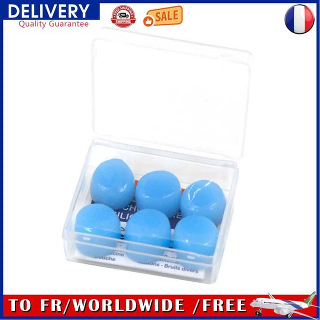 Soft Swimming Earplugs Water Waterproof Silicone Diving Supplies (Blue)