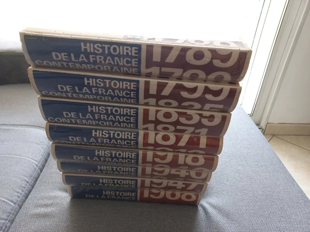 HISTOIRE DE LA France Contemporaine Édition Sociales 1977 En 8 Tomes