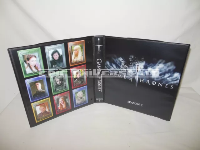 Custom Made 2013 Rittenhouse Game of Thrones Season 2 Trading Card Album Binder