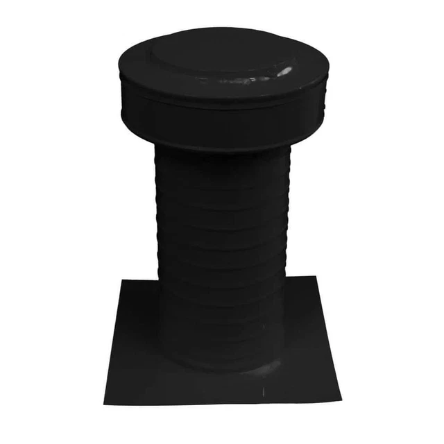 Keepa Vent 6 in. Dia Aluminum Roof Vent for Flat Roofs in Black