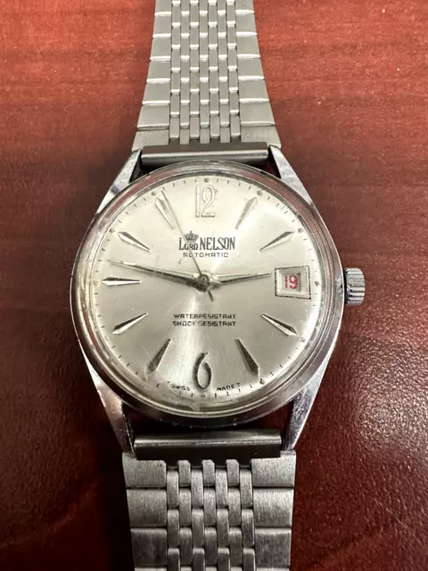 Men's Vintage Lord Nelson Automatic Date Watch Swiss Made Running