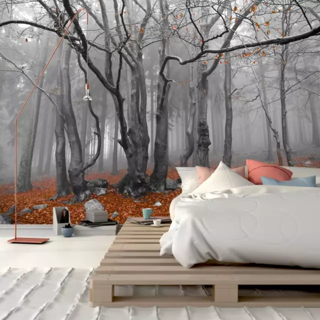 GLWYHY - Beautiful 3D Autumn Falling Leaves Woods Wallpaper Hazy Nature Bedroom