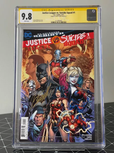 Justice League Vs. Suicide Squad #1 Cgc 9.8 Dc Comics Jason Fabok Cover Signed