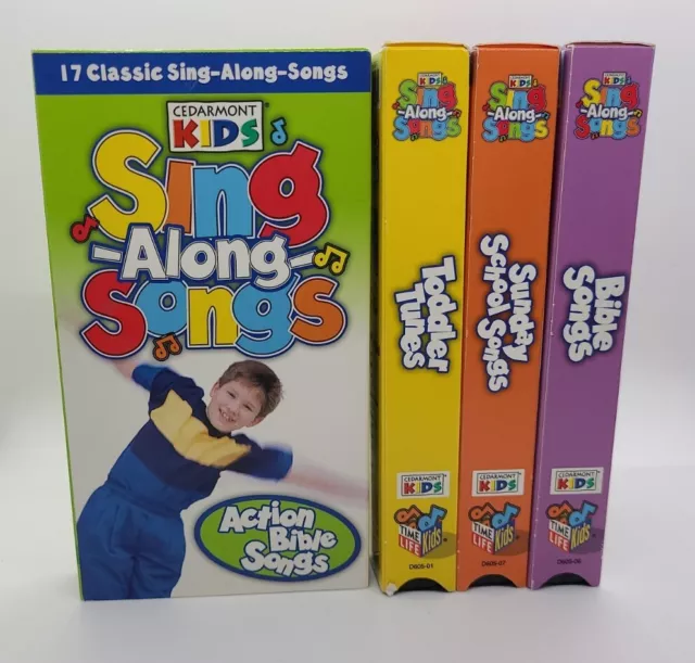 CEDARMONT KIDS VHS Lot Bible Sunday School Preschool Toddler Silly Sing