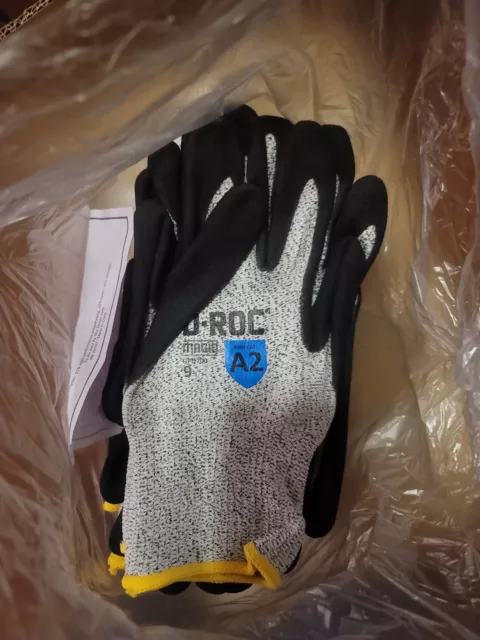 Magid D-roc HPPE Polyurethane Palm Coated Gloves Size 8, 12 Pairs