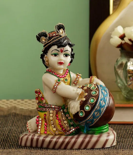 Lord Krishna Makhan Chor Statue Decorative Statue Home Diwali Decoration Item