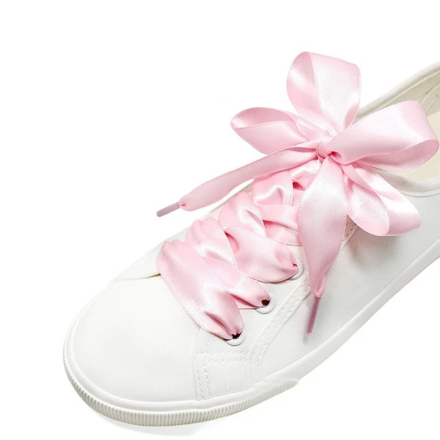 Piatto Lacci Scarpe Stringhe Nastro di Raso per Ampio 120cm Donna Uomo Stock UK