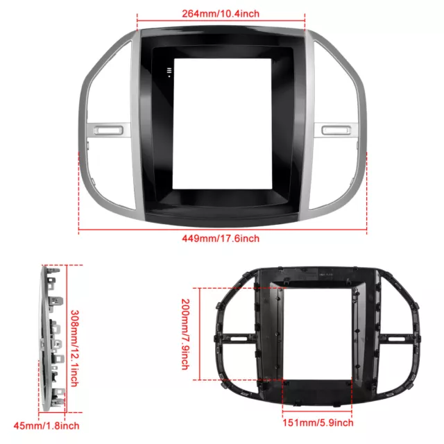 9.7" Android 12 Autoradio GPS SAT NAV DAB Carplay Für Mercedes Benz Vito 3 W447 3