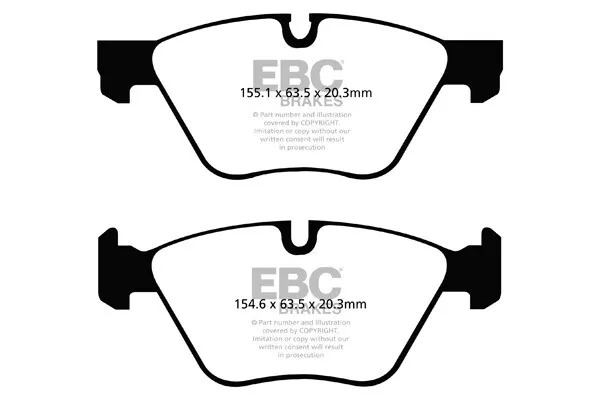 EBC Front Bluestuff Brake Pads for BMW 3 Series E9x 316 318 320 325 330