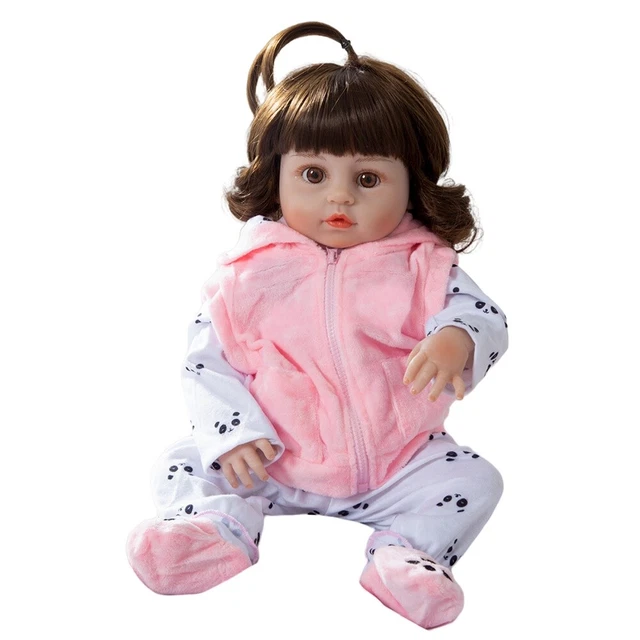 19inch Reborn Doll Full Body Vinyl Silicone Cute Girl Doll Reallistic Waterproof