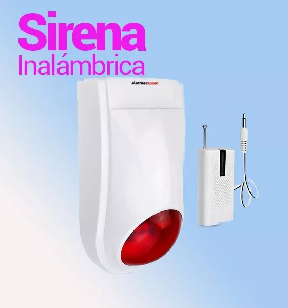 🔥 Sirena 120db Inalambrica Exterior Alarma Conector Cable OFS03U corriente Roja