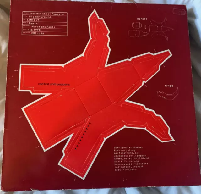 Red Hot Chili Peppers, Higher Ground 12" Vinyl in spezieller Hülle, 1990