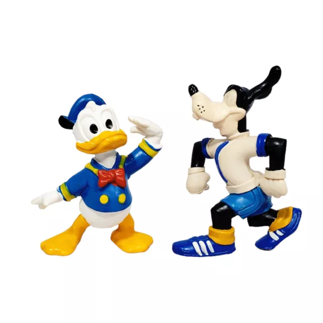 Bully Disney Figures Lot Donald Duck And Goofy PVC Figurines Vintage