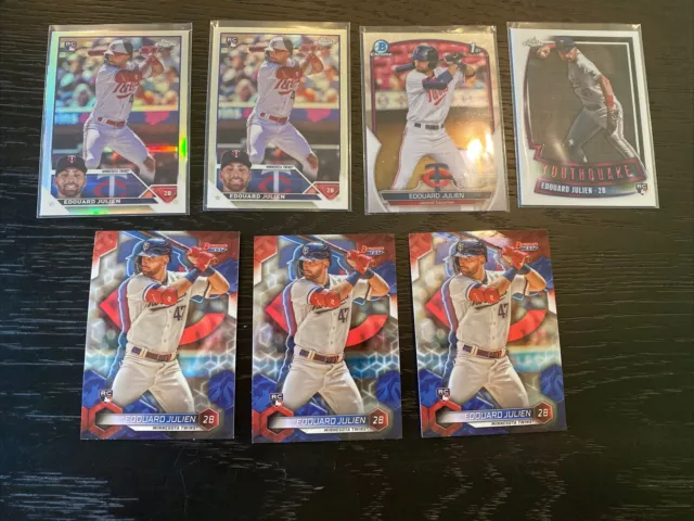 2023 Topps/Bowman’s Best Edouard Julien Rookie Lot(7) Refractor, Youthquake, Etc