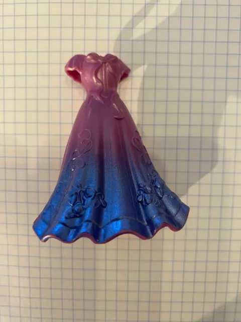 Robe Longue Mauve Bleue Magiclip Pour Poupee  Princesse Disney Frozen Ou Autre