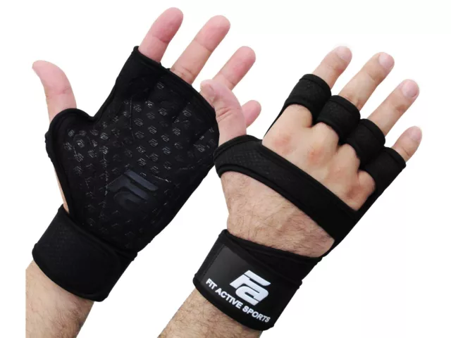 Fit Active Sports RX1 Weight Lifting Gloves for Workout, Gym, Cross Training
