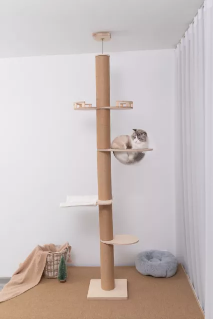 Arbre pour Chat, Arbre à Gratter XXL, Grand Chats, Stable Gratter, 250cm